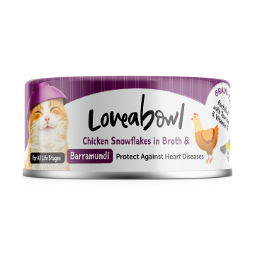 Loveabowl Grain-Free Chicken Snowflakes In Broth With Barramundi 70g